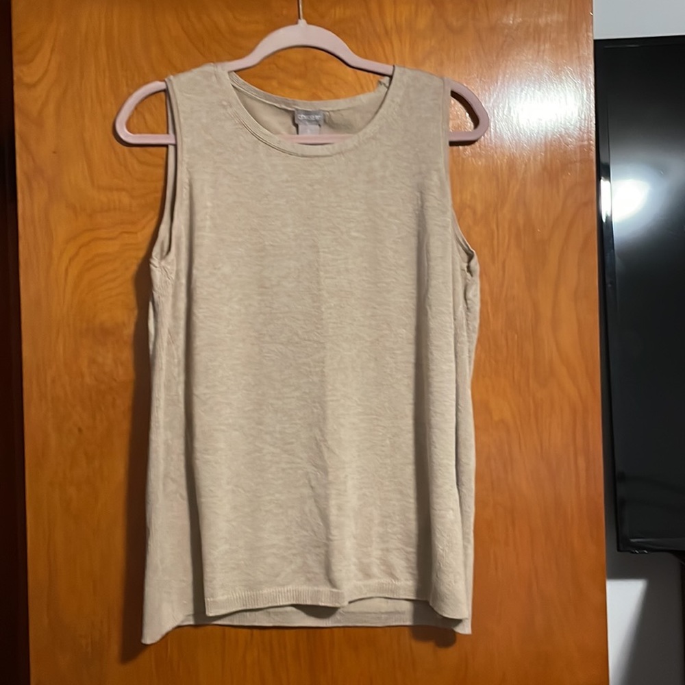 Chico’s crème tank top size 2